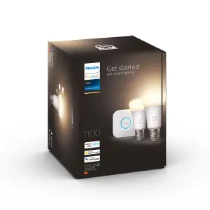 Philips Hue E27 LED Cool white & warm white A60 Non-dimmable Smart lighting starter kit