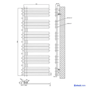 Wall -mounted towel rail White