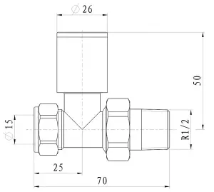 Aquarius Graph Straight Anthracite Radiator Valves AQGR0226