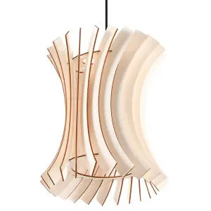 Oriana Wood Natural 1 Light Classic Pendant Ceiling Light