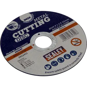 Heavy Duty 115mm Flat Metal Cutting Disc for Angle Grinders