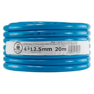 Certified Blue Drinking Water Hose for caravans,Camping & motorhomes (with connectors) (2m)