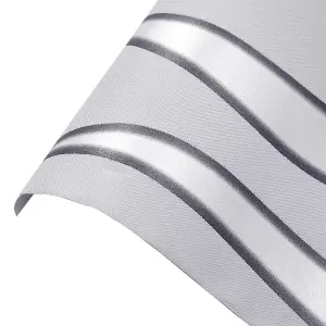 Light Grey Non Woven Patterned Wallpaper, Wavy Striped Wallpaper Roll 5m² Coverage, 950cm L x 53cm W