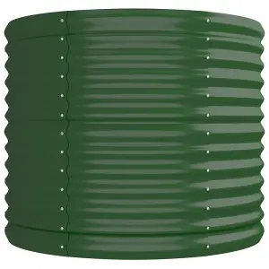 Berkfield Garden Planter Powder-coated Steel 296x80x68 cm Green