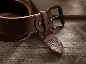 Premium 115cm Vegetable-Tanned Leather Belt - Adjustable and Durable Fashion Accessory