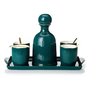 Breesha 6 Piece Coffee Set Green