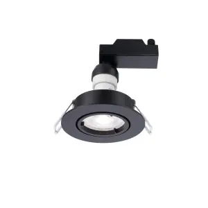 Sylvania SylSpot Warm White 4.5W Recessed LED Spotlight Kit - Black - 6 Pack