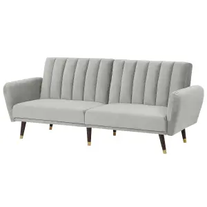 Sofa Bed VIMMERBY Light Grey Velvet