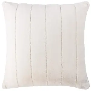 Paoletti Empress Cream Faux Fur Indoor Christmas Cushion (L)45cm x (W)45cm