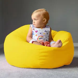 rucomfy Outdoor Water Resistant Small Kids Beanbag - Yellow