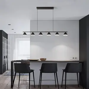 Garwarm Dimmable Black LED Pendant Light with Remote Control