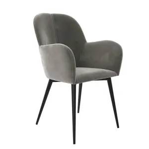 Fitz Dining Chair in Velvet Grey