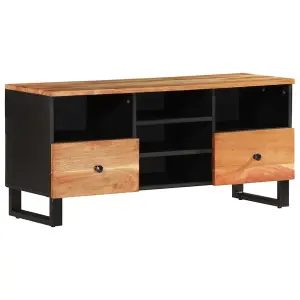 Berkfield TV Cabinet 100x33x46 cm Solid Wood Acacia and Engineered Wood