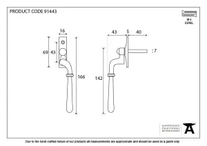 From The Anvil Aged Brass Newbury Espag - RH