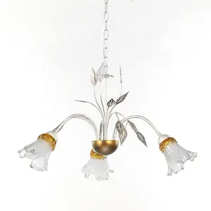 Luminosa Lancia 3 Light Multi Arm Pendant Ceiling Light, White