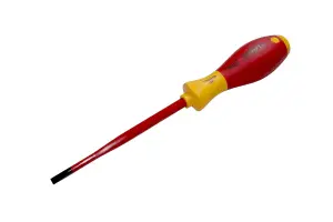 Wiha Slotted Screwdriver 5.5mm Flat Head SlimFix 1000v VDE Electrician 35391