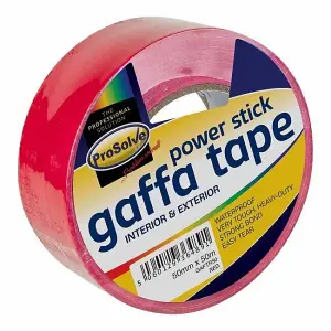 Prosolve Red Gaffa Tape 50mm x 50Mtr Water Resistant