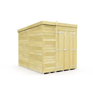 DIY Sheds 5x8 Pent Shed - Double Door Without Windows