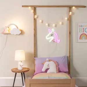 ValueLights Set of 10 Kids Battery Powered Fairy String Lights with Unicorns