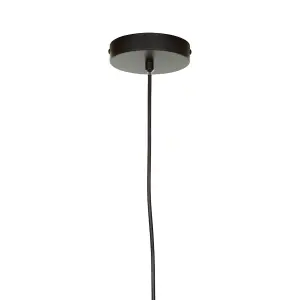 Interiors by Premier Leni Black Matte Iron Pendant Light