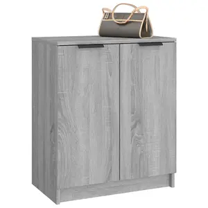 Berkfield Shoe Cabinet Grey Sonoma 59x35x70 cm Engineered Wood