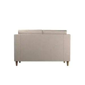 Baxter Oatmeal Tufted Fabric Sofa Suite 3 Seater and 2 Seater Sofa