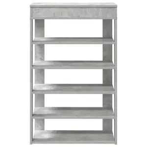 Berkfield Shoe Rack Concrete Grey 60x30x98 cm Engineered Wood