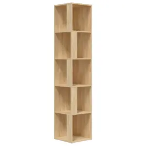 Berkfield Corner Cabinet Sonoma Oak 33x33x164.5 cm Engineered Wood