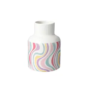 Candy Swirl Ceramic Decorative Vase - H20.5 cm