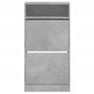 Berkfield Shoe Cabinet Concrete Grey 60x34x116 cm Engineered Wood