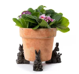 Beatrix Potter Plant Pot Feet Antique Bronze Set 5