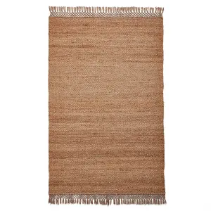 Beige Plain Handmade Kilim Modern Rug For Bedroom & Living Room-120cm X 170cm