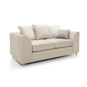 Chicago Velvet 2 Seater Sofa in Cream