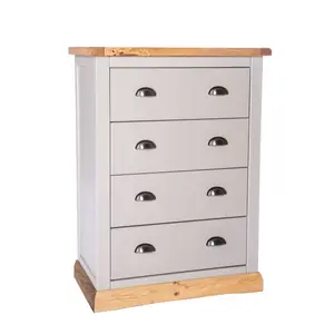 Bomporto 4 Drawer Chest of Drawers Chrome Cup Handle