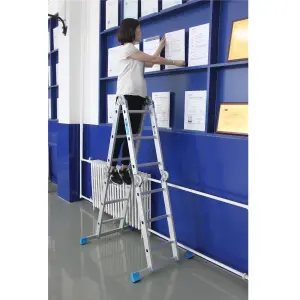 Mac Allister 3-way 3.3m Aluminium Combination Ladder