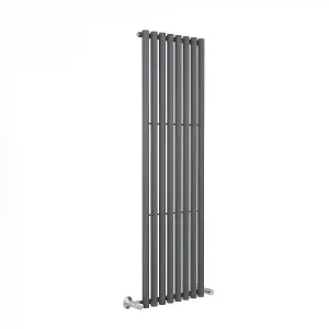 Right Radiators 1800x545 mm Single Vertical Round Column Style Designer Radiator Heated Rads Anthracite