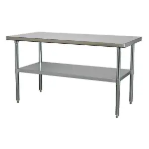 Sealey Stainless Steel Workbench 1.5 Meters Work Top 100kg Capacity AP1560SS