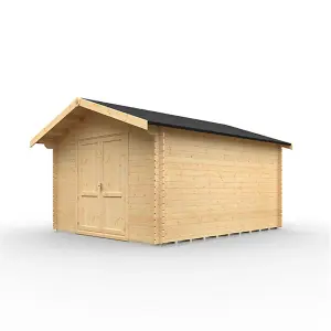 10ft x 8ft (2950mm x 2350mm) Horsforth "The Saint Paul" 28mm Log Cabin With 1 Opening Windows