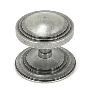 From The Anvil Pewter Art Deco Centre Door Knob