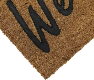 MantraRaj Eco-Friendly Rubber Embossed PVC Backed Coir Entrance Door Mat Welcome Design Doormats Non Slip Doormat Outdoor And Indo