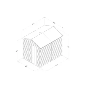 Beckwood 6x8 Apex Shed - No Windows