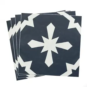 Quadrostyle Apollo Indigo Wall and Floor Tile Vinyl Stickers 30cm(L) 30cm(W) pack of 4