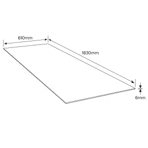 Brown Hardboard (L)1220mm (W)2440mm (T)3mm