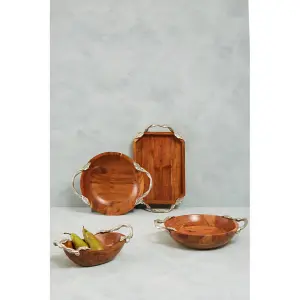 Interiors by Premier Vine Acacia Wood Bowl