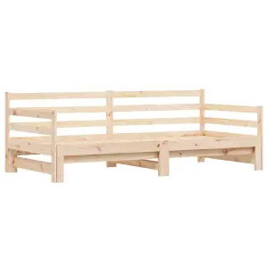 Berkfield Daybed with Trundle 80x200 cm Solid Wood Pine