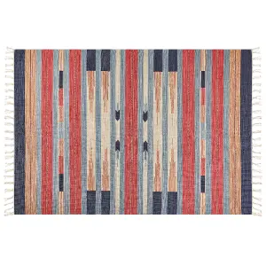 Cotton Kilim Area Rug 200 x 300 cm Multicolour GANDZAK