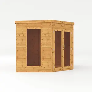 Mercia 8 x 12ft Premium Corner Summerhouse With Side Shed