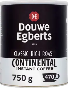 Douwe Egberts Continental Rich - Rich Roast Instant Coffee - Tin 750G