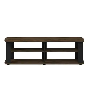 Furinno Nelly Entertainment Center TV Stand, Columbia Walnut/Black