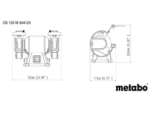 Metabo DS 125 M 2000W Precision Bench Grinder for Grinding and Sharpening